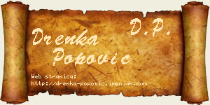 Drenka Popović vizit kartica